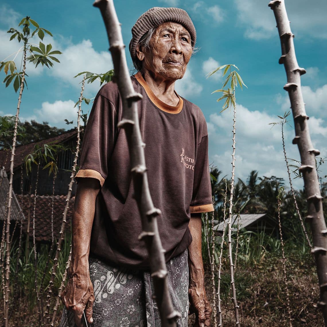 Asian woman farming