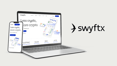 Phone and laptop showcasing Swyftx platform