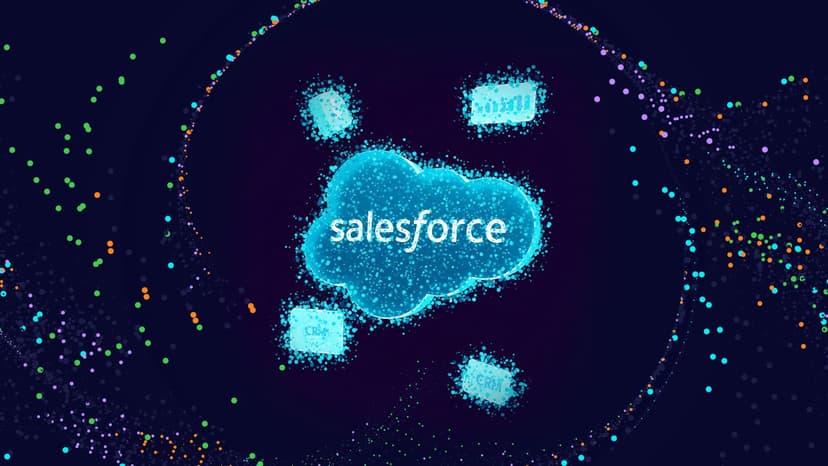 Salesforce logo with particle effects applied