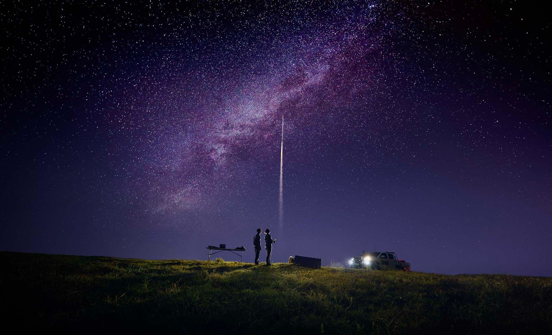 Starry night sky experiment