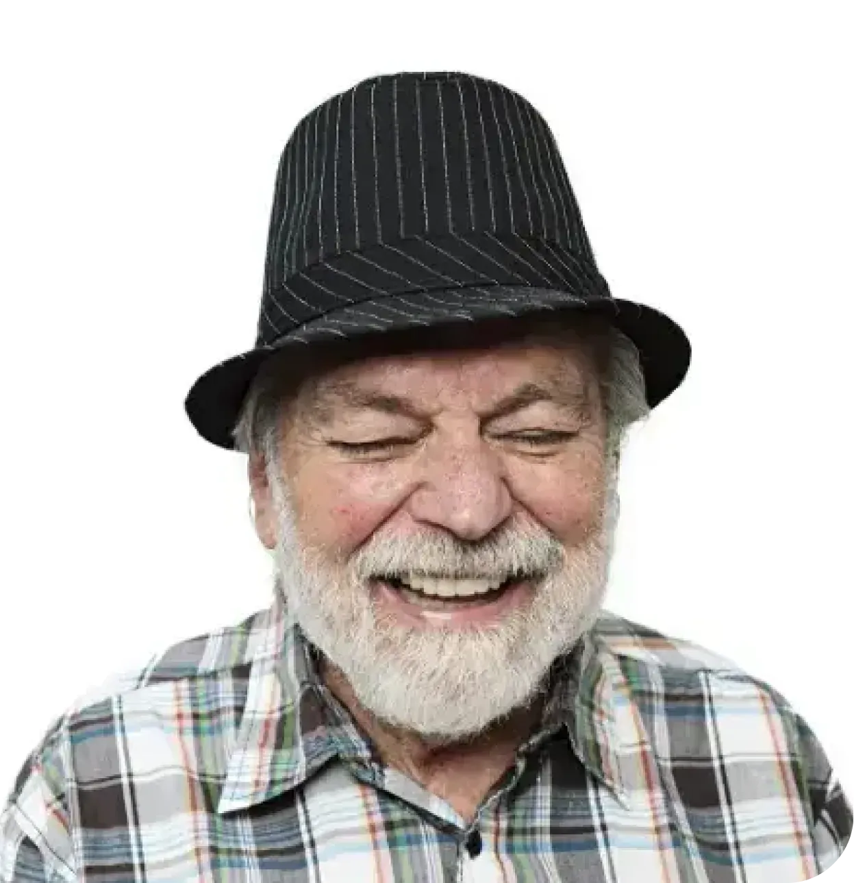 A smiling older man in a hat
