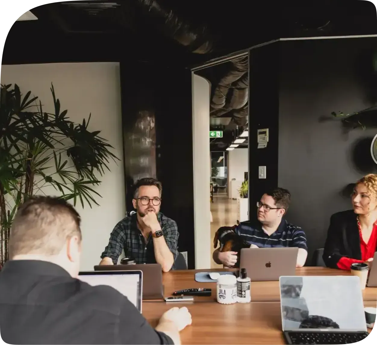 The BFJ Digital team in a meeting