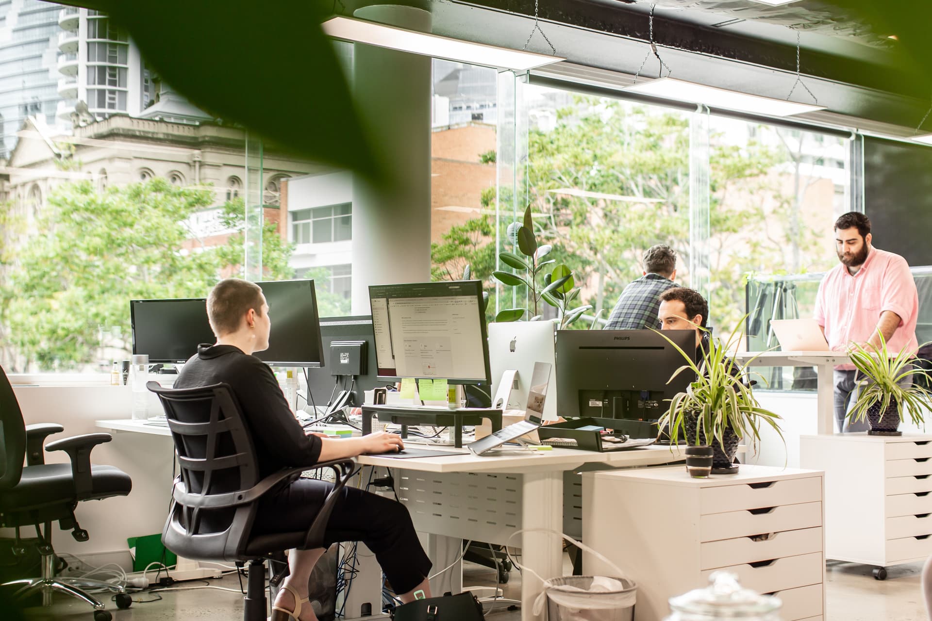 Some of the BFJ team in the office