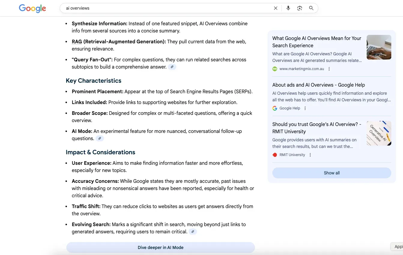 Google ai overview