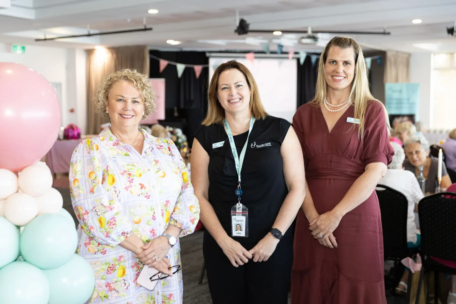Three women from Suncare Community Services