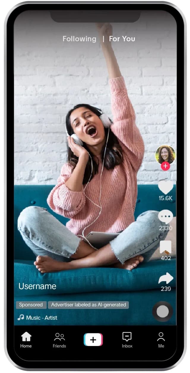 An example of a TikTok ad
