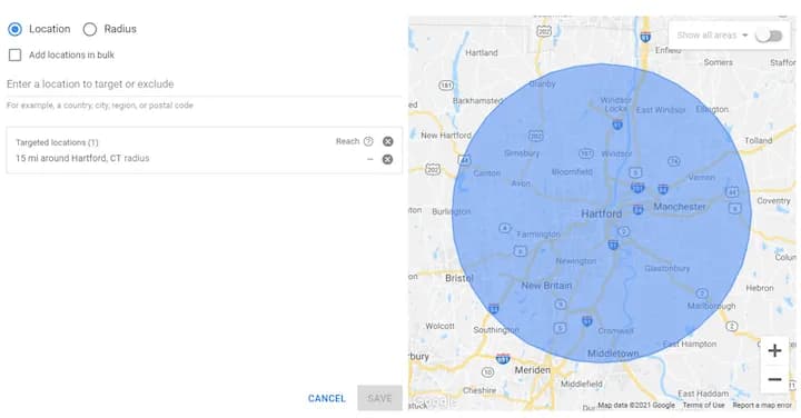 localised ads
