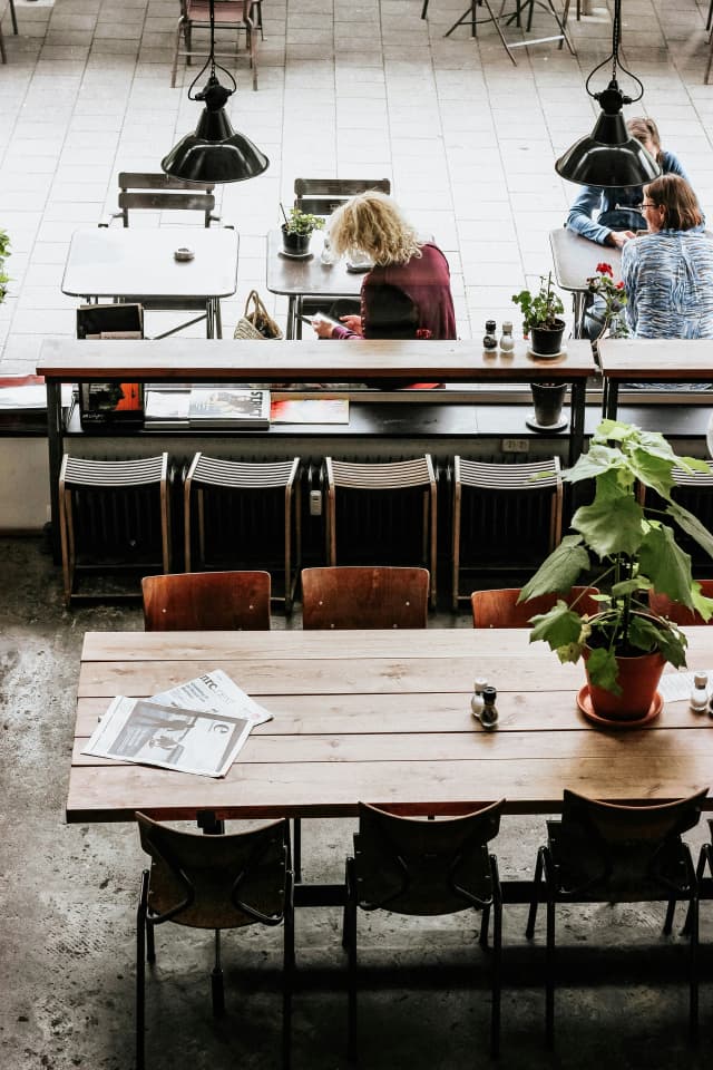 interior of a cafe