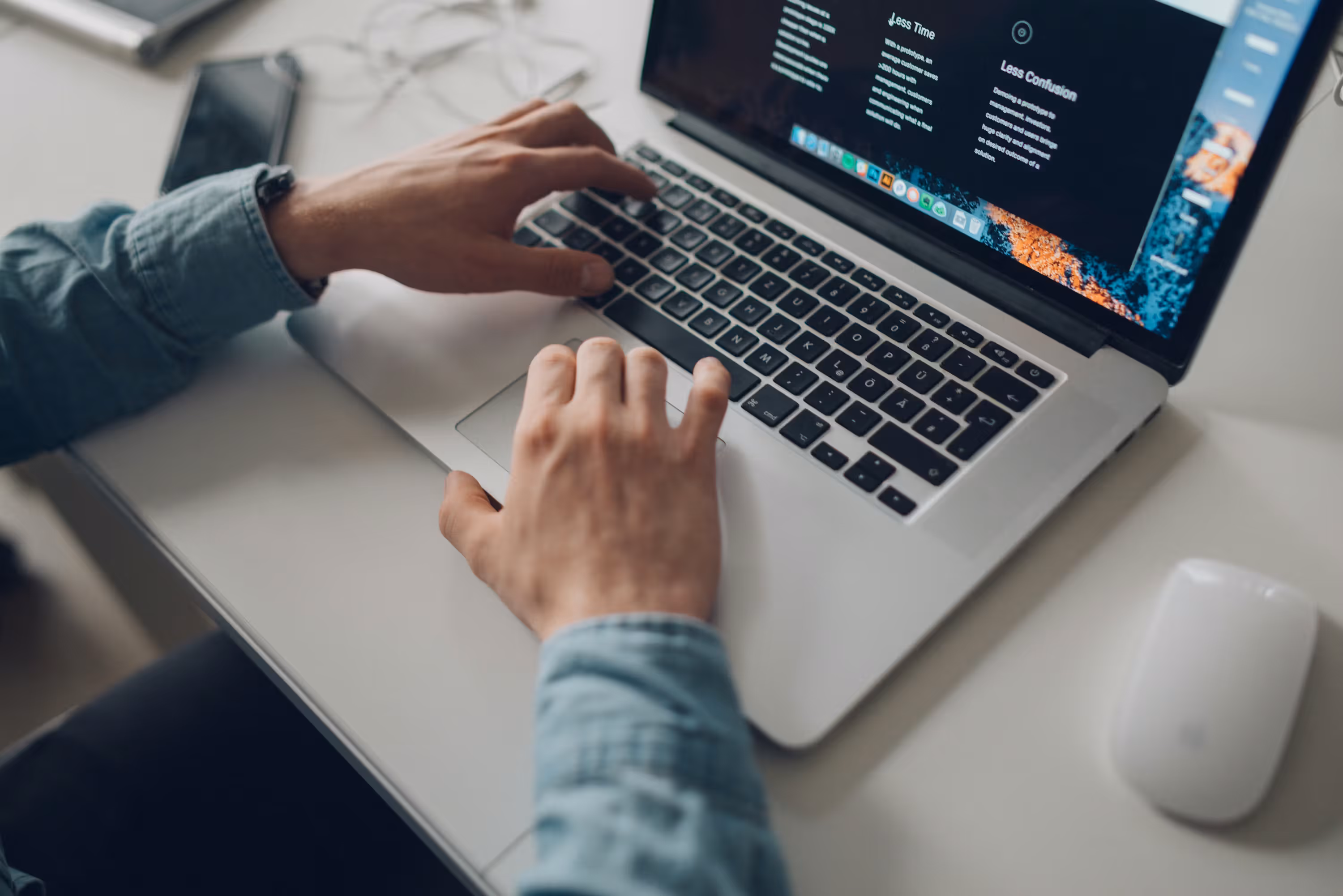 person working on computer
