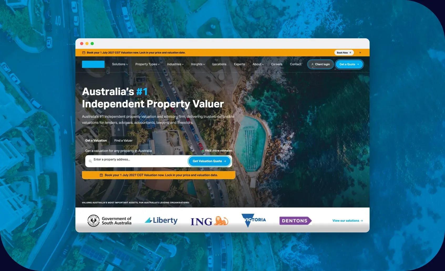 Herron Todd White website shown in a browser window
